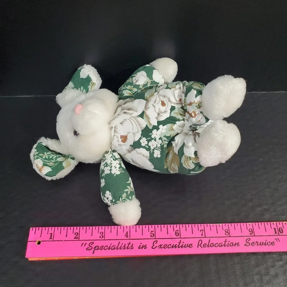 VTG Circus Circus Las Vegas White Mouse Green Body W/ Floral Plush 12